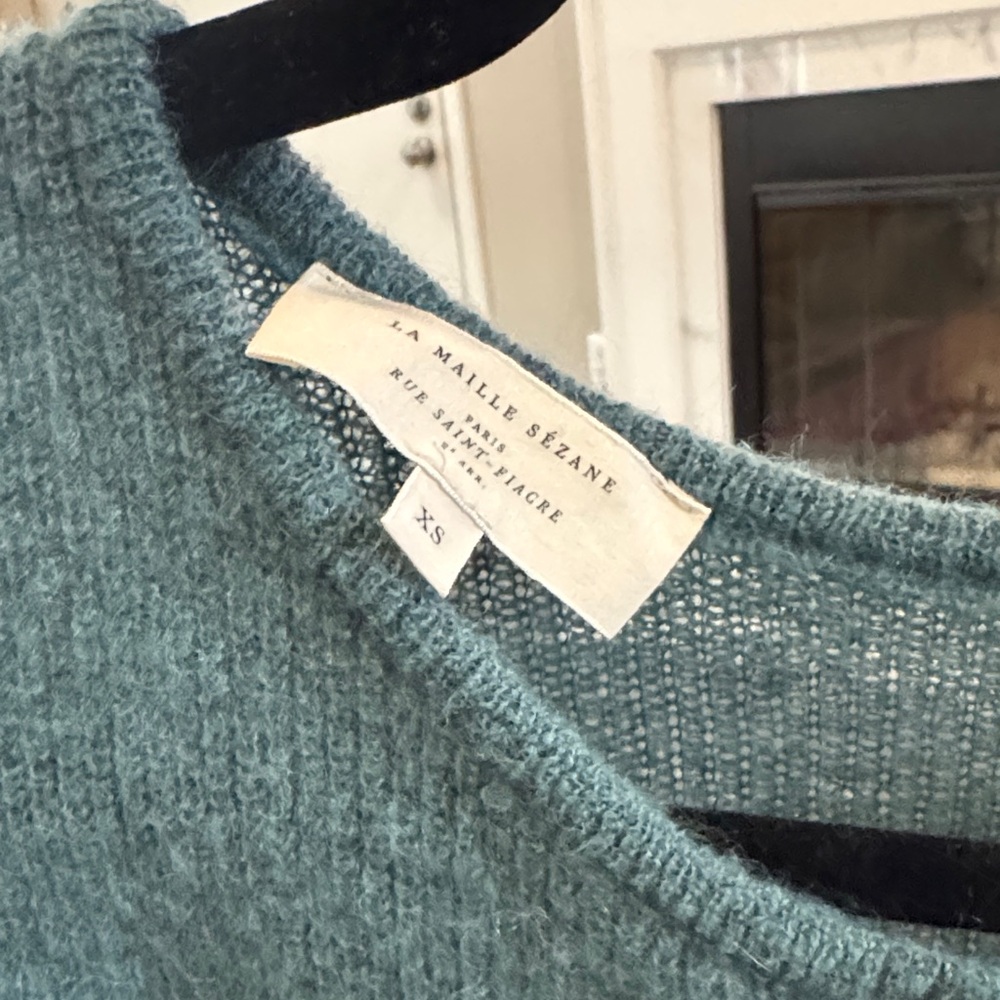 Sezane green gaspard Cardigan Sweater - Picture 3 of 4